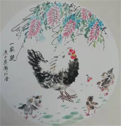 情缘呈吉祥——著名书画家邓仁全情缘画欣赏