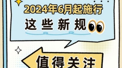 2024年6月起施行 这些新规值得关注